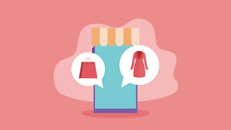 online fashion shopping on mobile phone