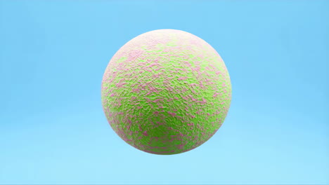 abstract textured sphere on blue background