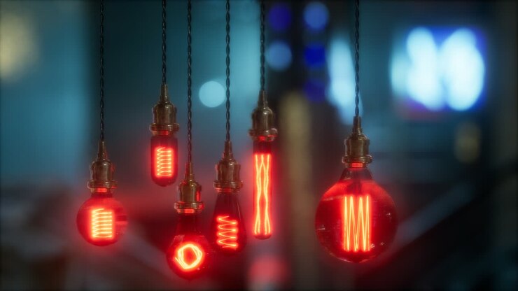 old retro vintage incandescent light bulb