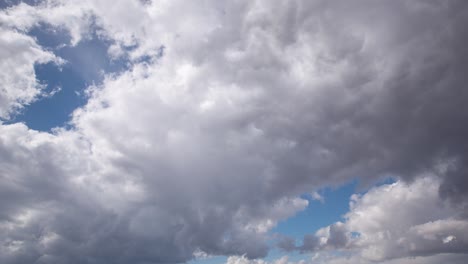 time lapse beautiful blue sky with rain clouds background 4k