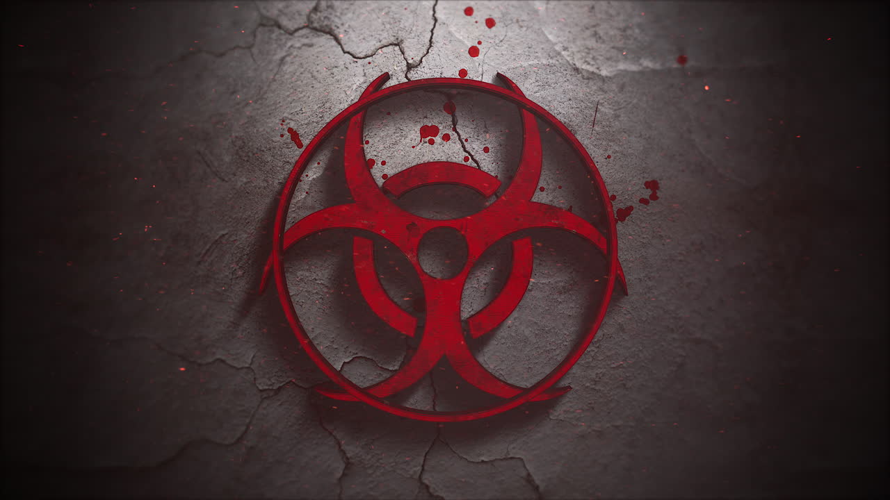 어두운 피와 모션 카메라가 있는 신비로운 공포 배경 13