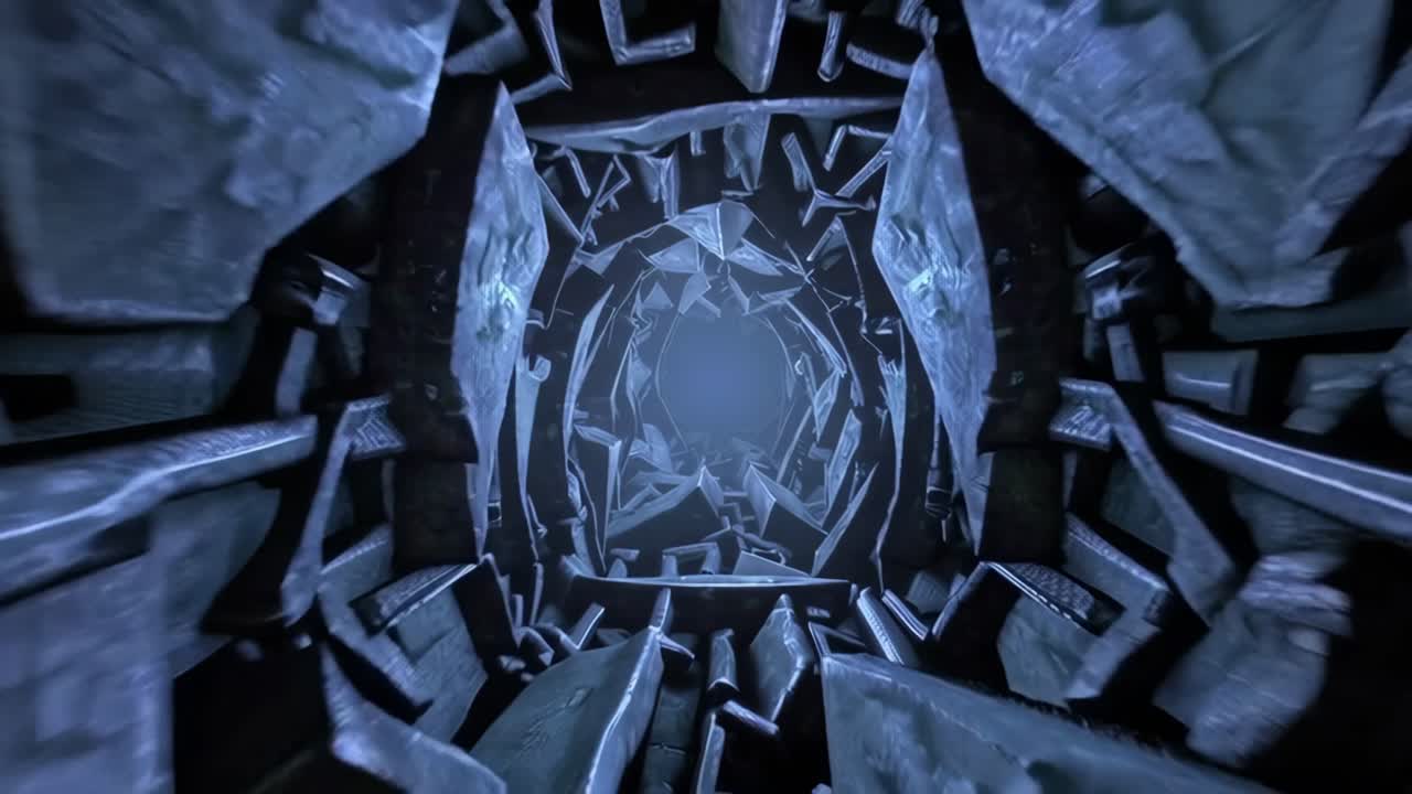 túnel geométrico 3d abstracto