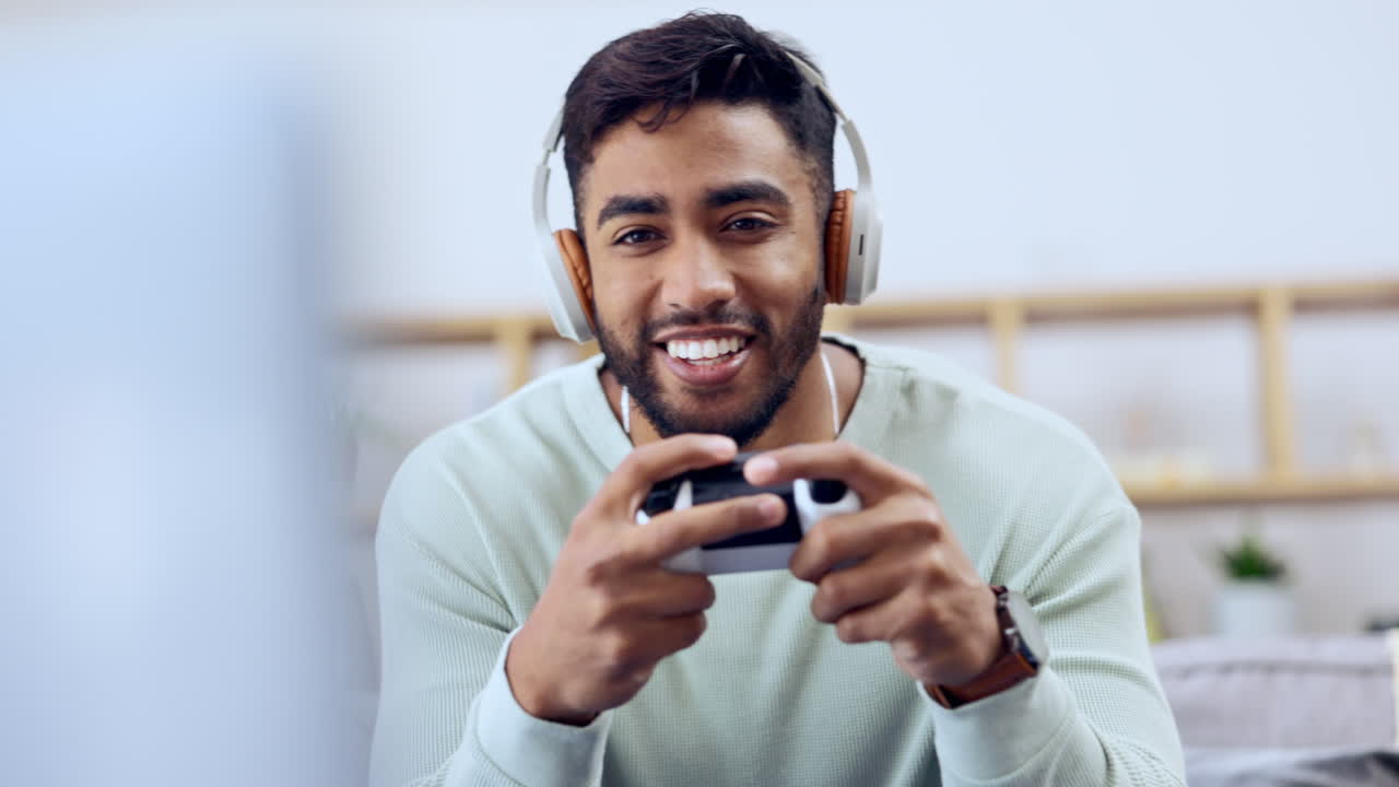Gaming, winner and esports with a man