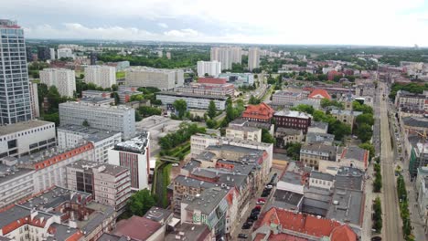 aerial view of a diverse cityscape