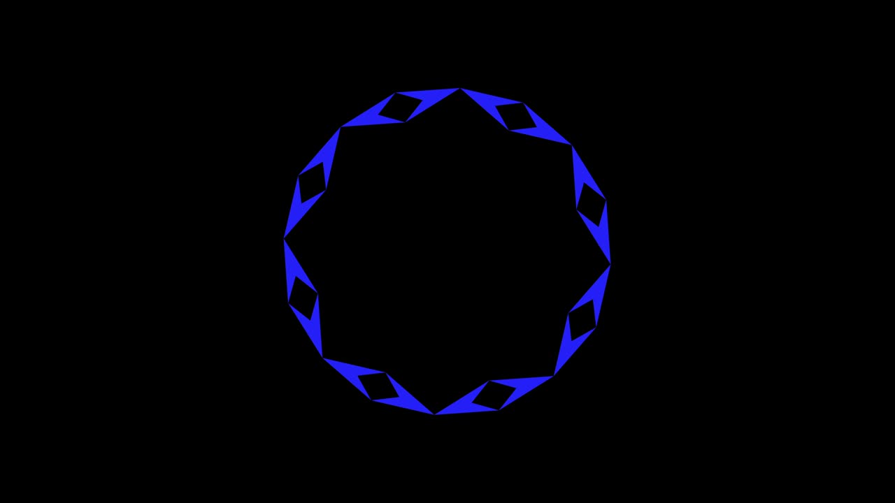 다양한 색상으로 구성된 모형, 16:9 비디오 형식.