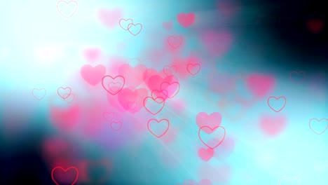 seamless loop, valentine's day loopable abstract background, flying hearts, uhd 4k 3840x2160.