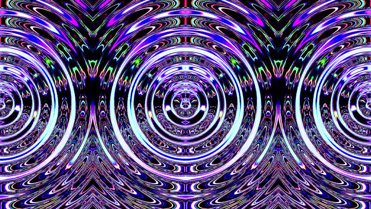 line wave motion, colorful, on a black background