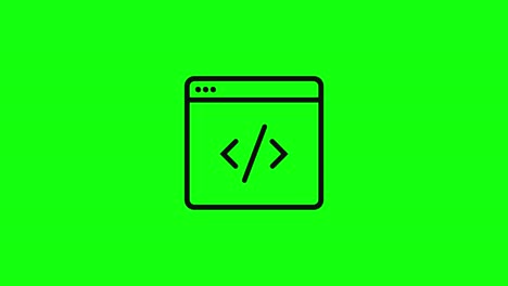 code programming language icon green screen