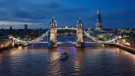 tower bridge and london cityscape at dusk
