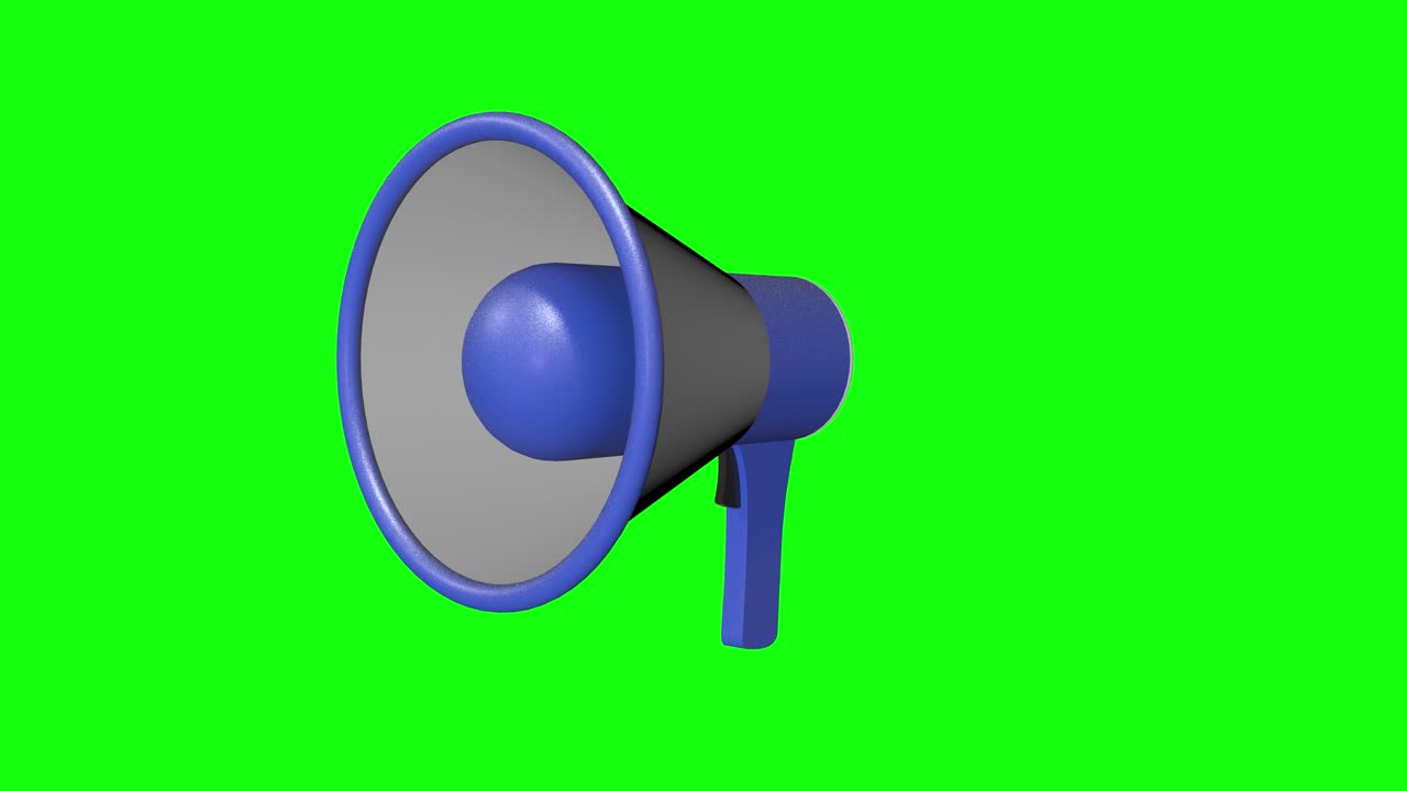 Megaphone amplifier speaker green screen