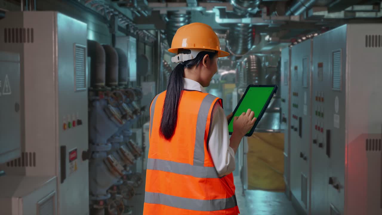 ingeniero que inspecciona equipos industriales