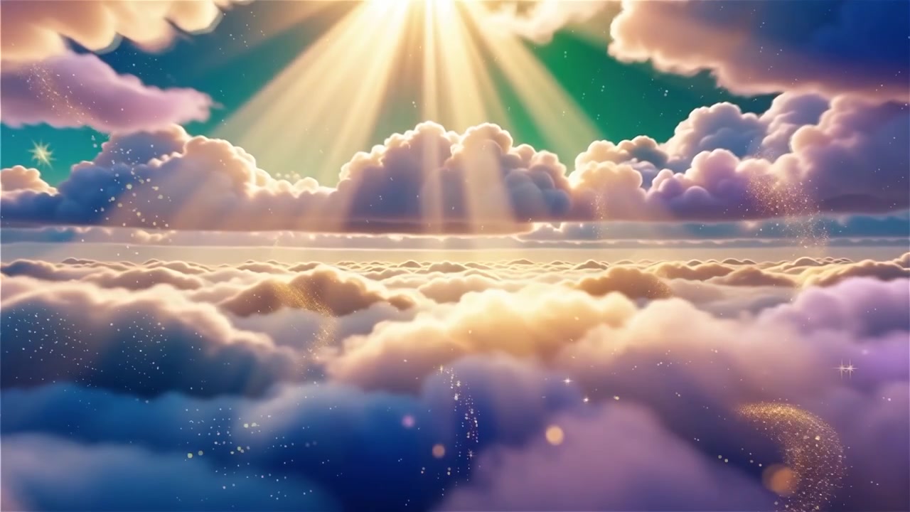 Christian Heavenly Light Worship Background