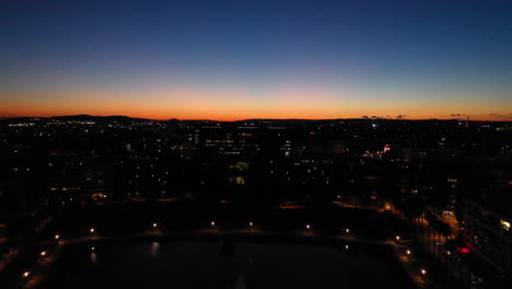 montpellier night aerial view of port marianne neighbourhood bassin town hall