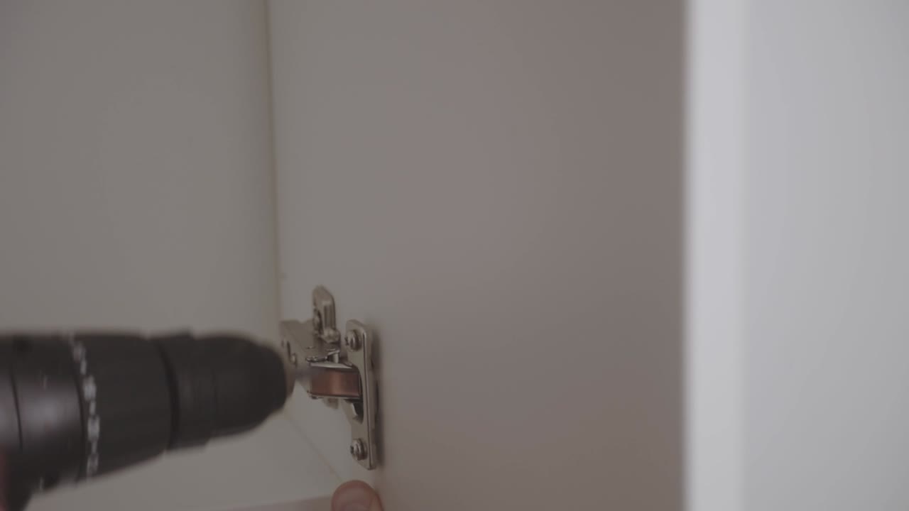 Installing Cabinet Hinges Using an Electric Drill