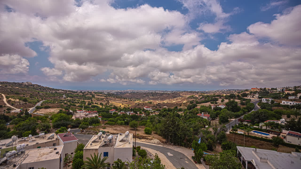 vista aérea del paisaje costero de paphos en el suroeste de chipre