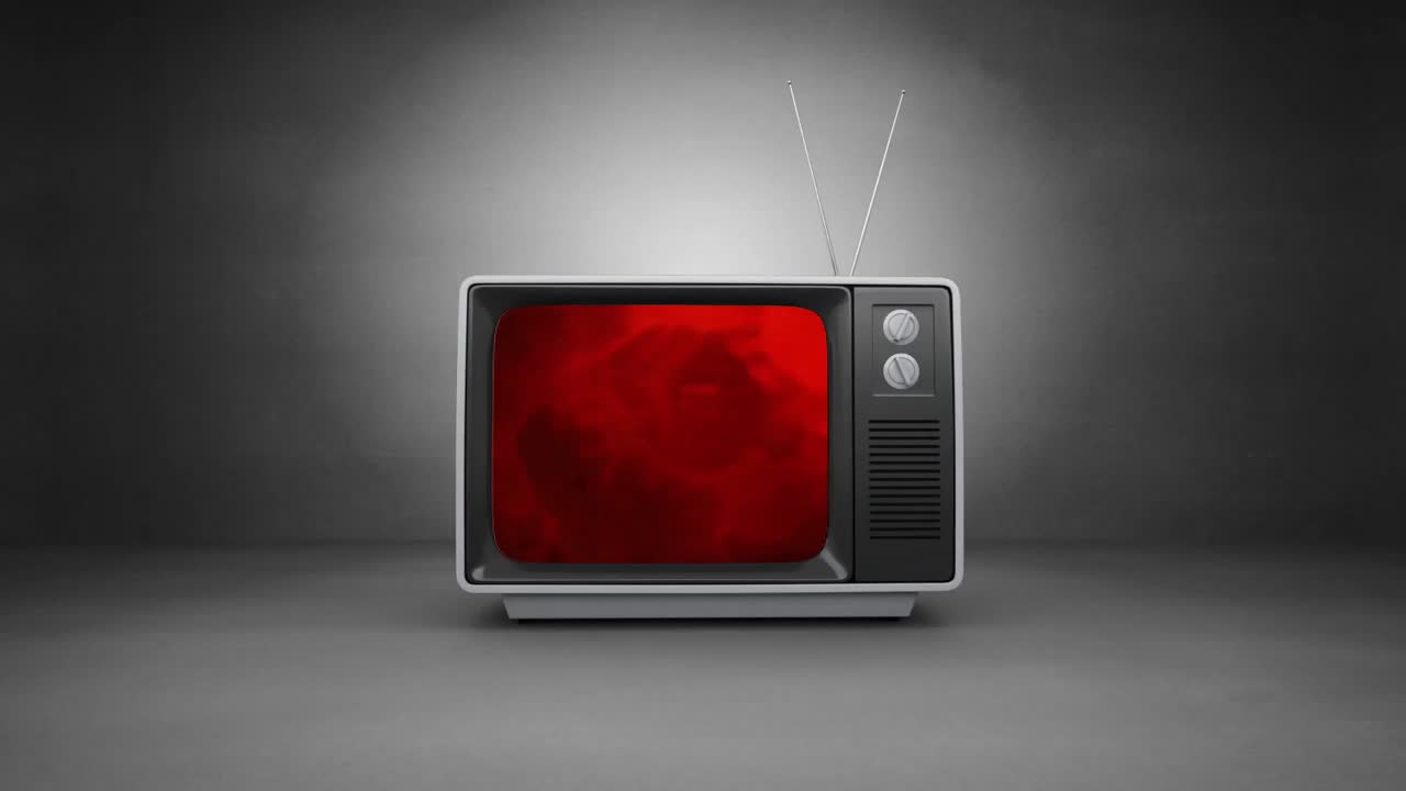 Televisione con frecce in movimento