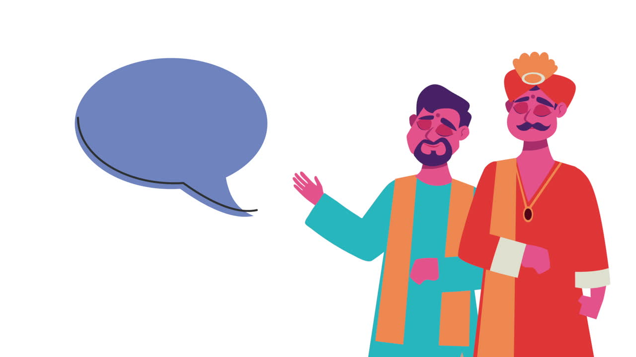 Two Men in Traditional Indian Attire