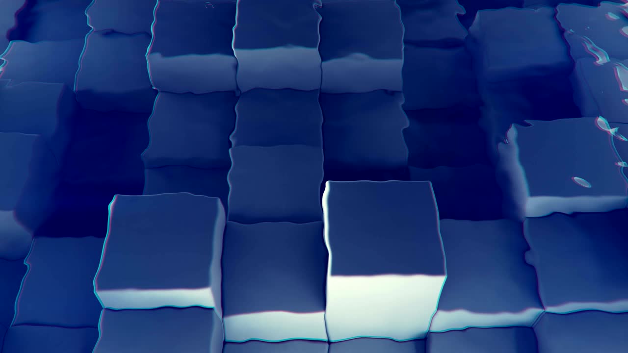 4k cubos abstractos desplazados bajo el agua. diseño único.