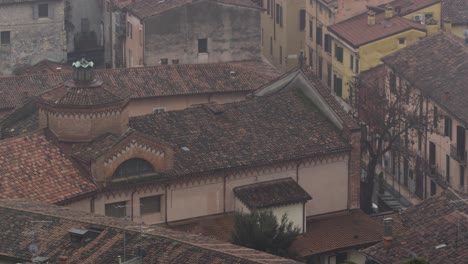 european historic architecture of buildings in verona italy - static tripod view