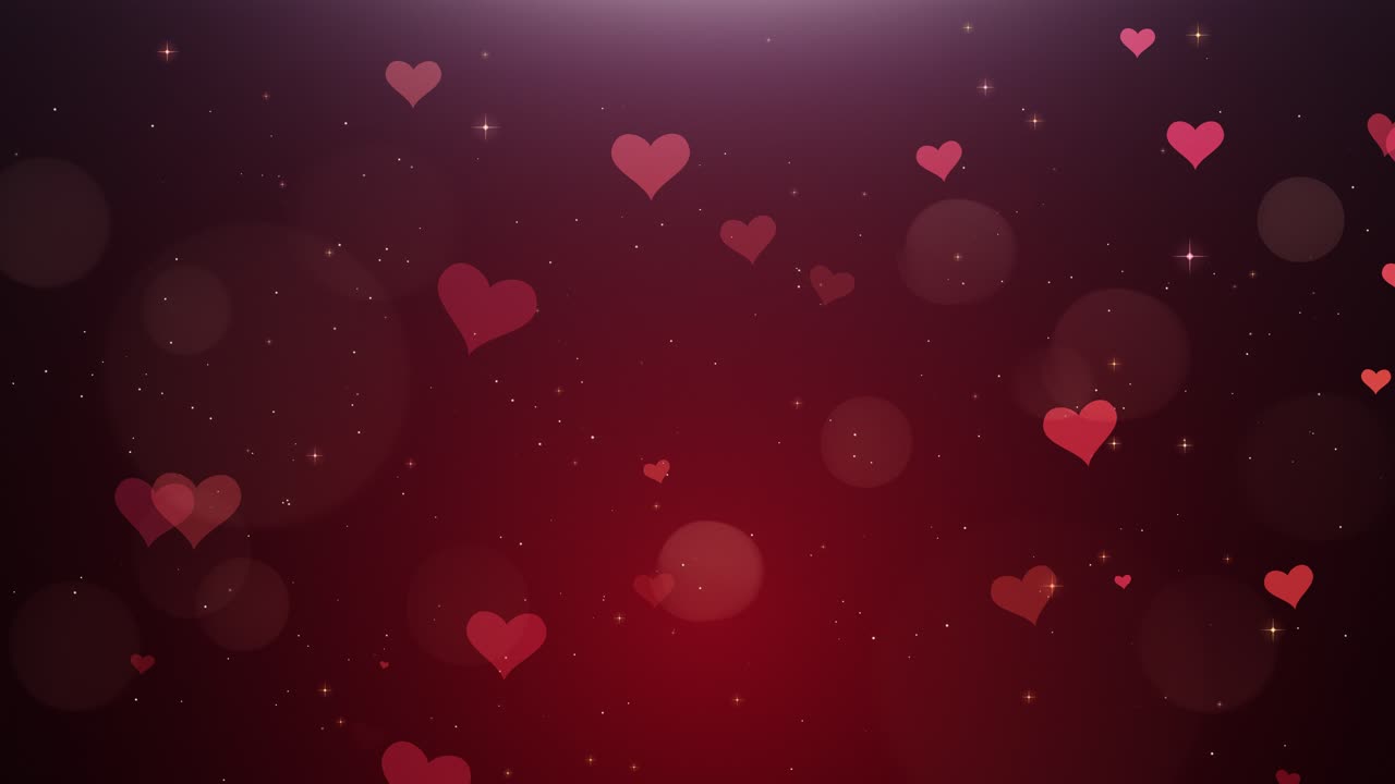 el fondo romántico de los corazones rojos