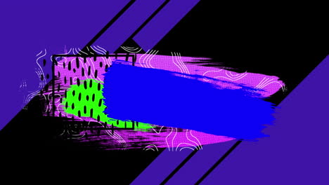 animación de formas coloridas que se mueven con espacio de copia sobre fondo negro