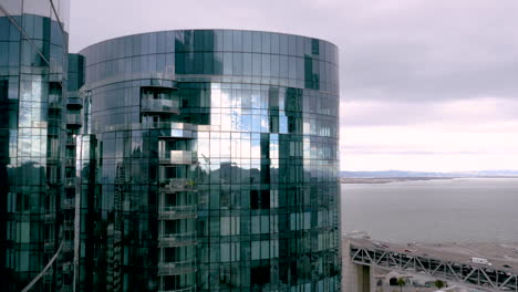 modern skyscraper with glass facade