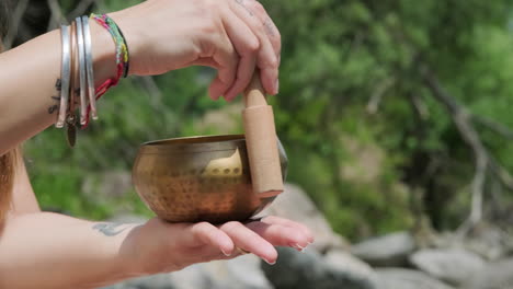 ringing tibetan bell