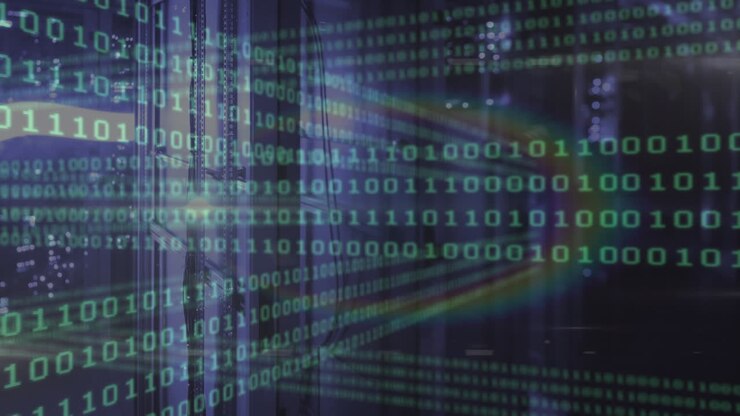 Animation of binary coding in green