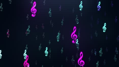 music notes particles