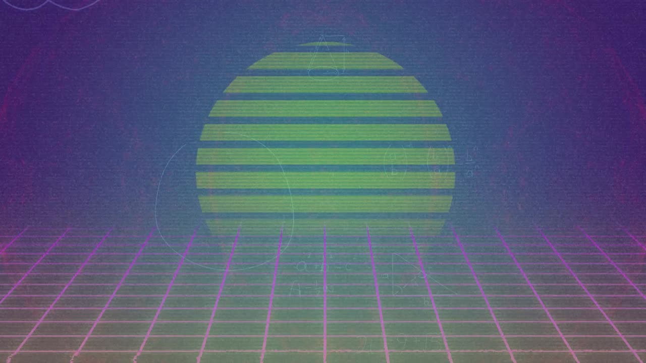 모양에 대한 수학적 방정식으로 태양의 애니메이션