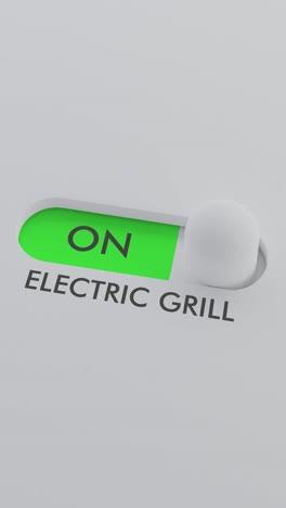 switching on the electric grill switch vertical video