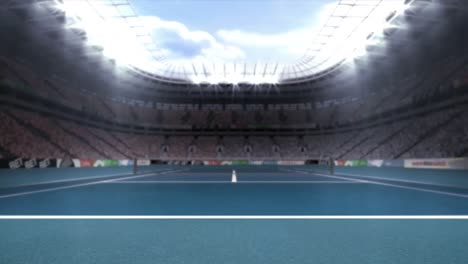 digitally generated video of tennis stadium 4k