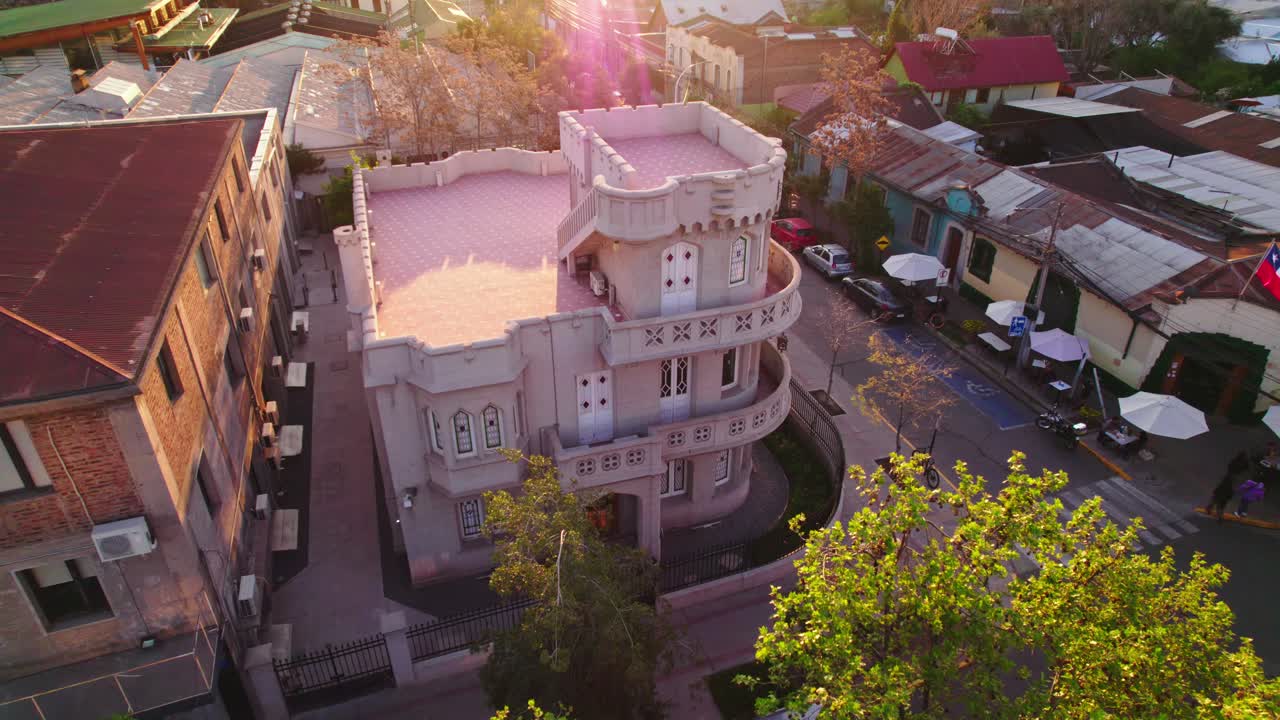 칠레 의 팔라시오 세르미니 카스티요 로스 제수타스 의 공중 사진