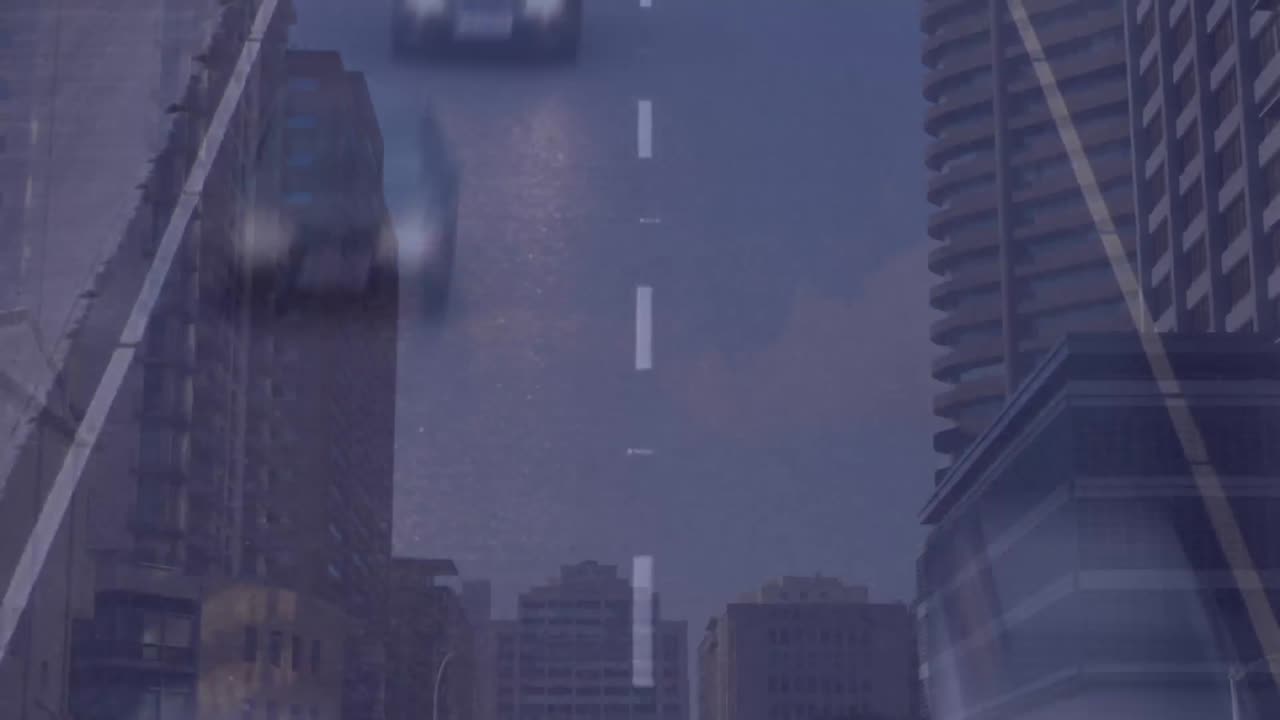 Busy traffic on city road