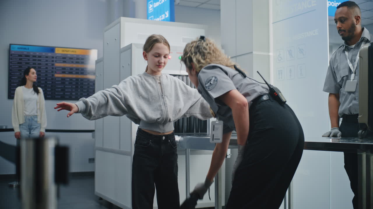 Airport Security Check of a Child