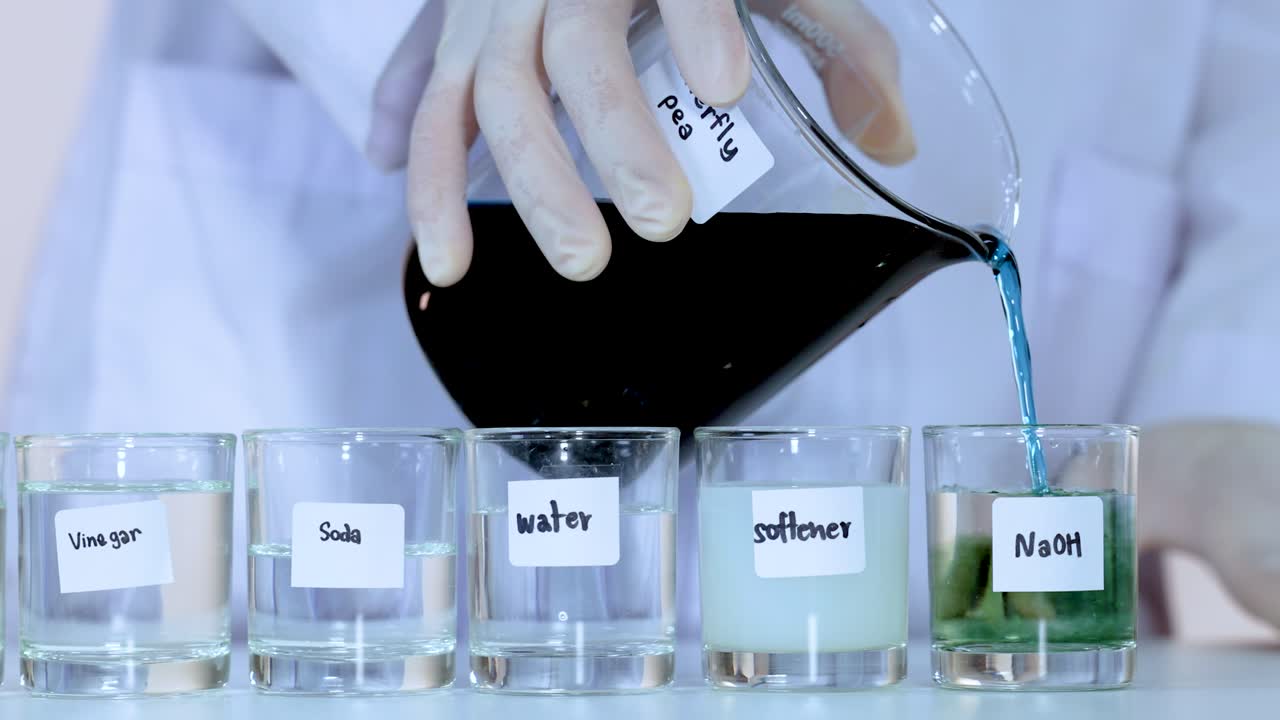 Chemical Experiment with Different Solutions