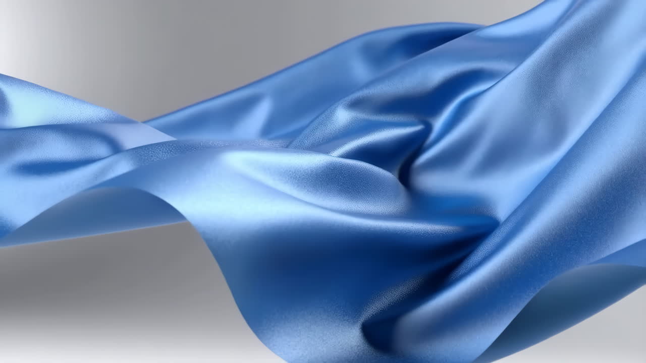 파란색 실크 직물