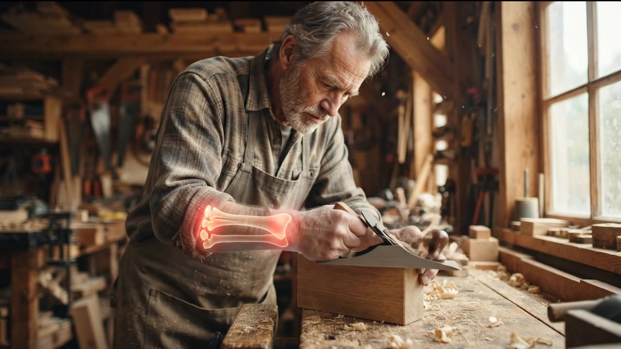 Male artisan shaping a handcrafted object inside a workshop in a busy skilled manufacturing workspace