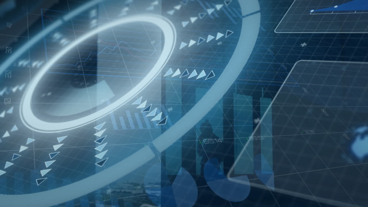 둥근 스캐너의 애니메이션과 스마트폰에서 말하는 사람에 대한 통계적 데이터 처리