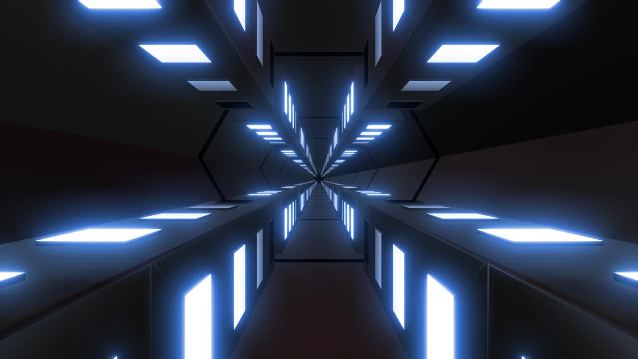 corredor de túnel de neón futurista