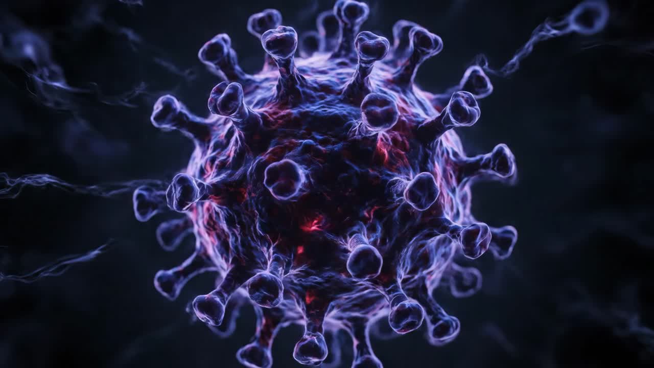 Coronavirus under microscope