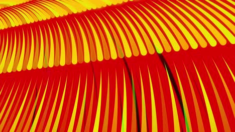 abstract 3d wave pattern with red, yellow, and orange gradient