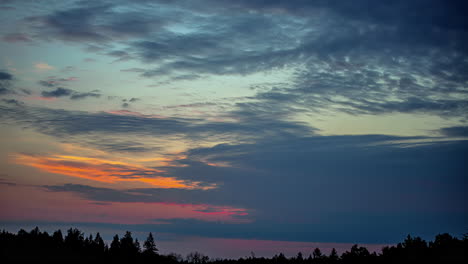 el colorido time-lapse del atardecer