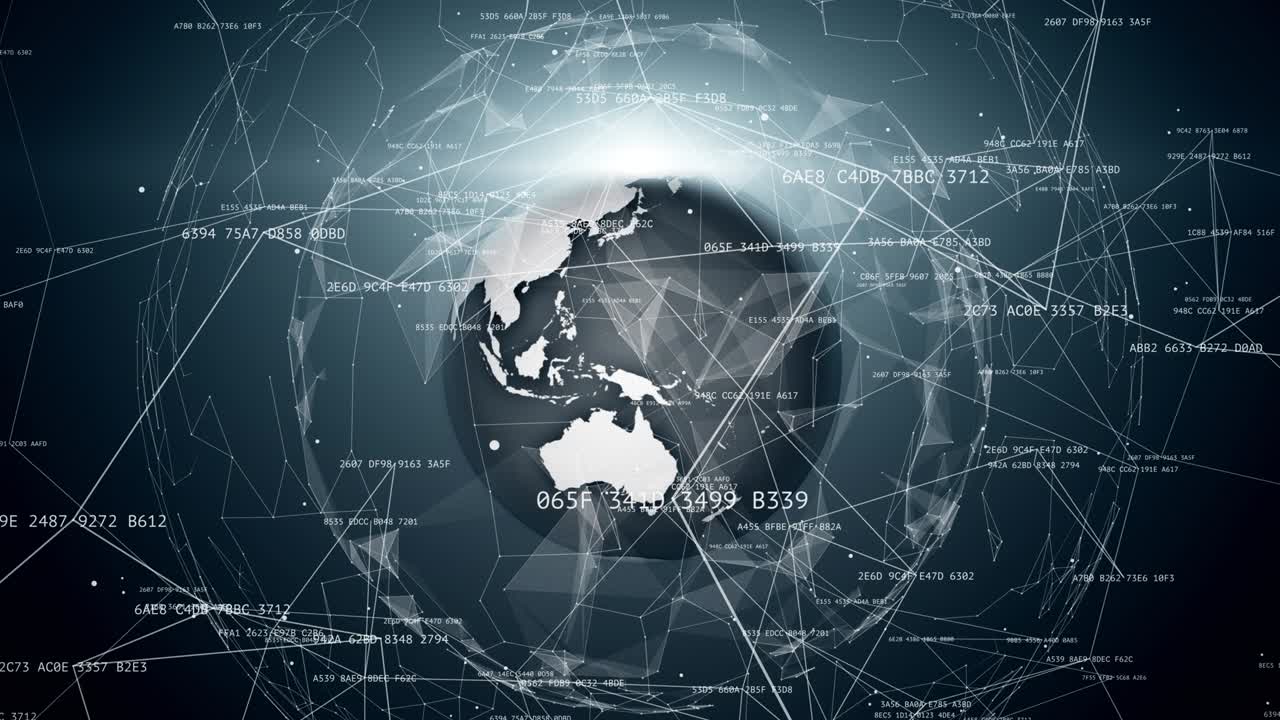 지구를 둘러싼 글로벌 네트워크 연결