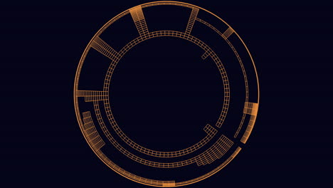 Schlankes-Spiraldesign,-Futuristischer-Schwarzer-Hintergrund-Mit-Spiralförmigen-Linien-Und-Kreisen