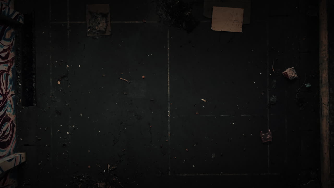 Abandoned Interior Floor with Debris