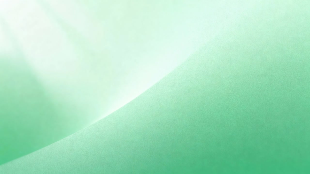 Sich verlagernde abstrakte grüne Farbverlaufswelle reagiert auf die Bildsequenz und erzeugt einen weichen digitalen Hintergrund.