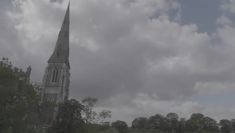 st alvan church in copehagen on a cloudy day log