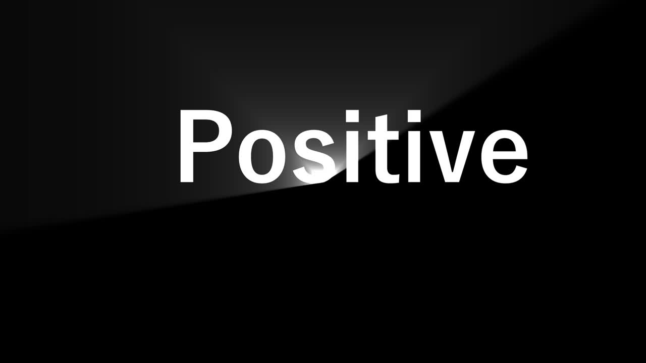Positive text animation message motion graphics