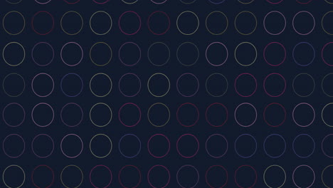 animación digital de múltiples formas circulares coloridas contra un fondo negro